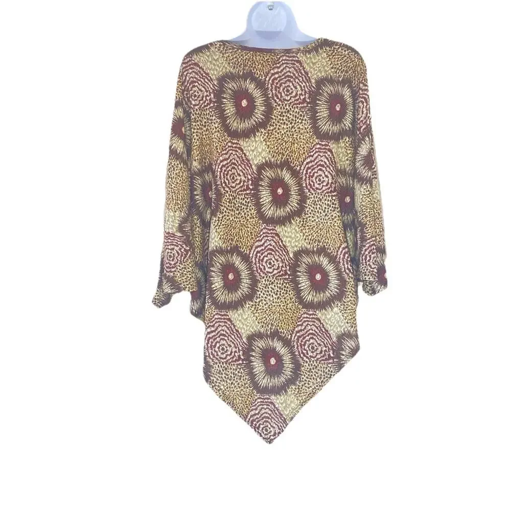 VTG Magic Scarf Asymmetric Poncho Top One Size Whimsygoth Fairycore Boho Y2K 90s